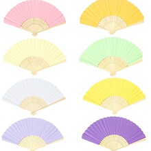 月晨儿童折叠纸扇绘画空白手绘彩色扇子diy夏季手工制作材料凉扇