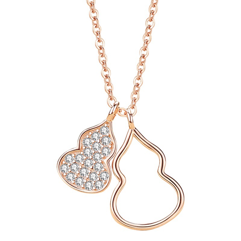 Cuerpo completo 925 plata esterlina calabaza simple nicho diseño femenino ins clavícula cadena fresca Internet celebridad temperamento joyería