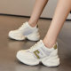 Genuine Leather Hollow Thick Bottom Mesh Torre Shoes Summer New 8CM High Comfortable Casual Breathable Running Women's Single Shoes