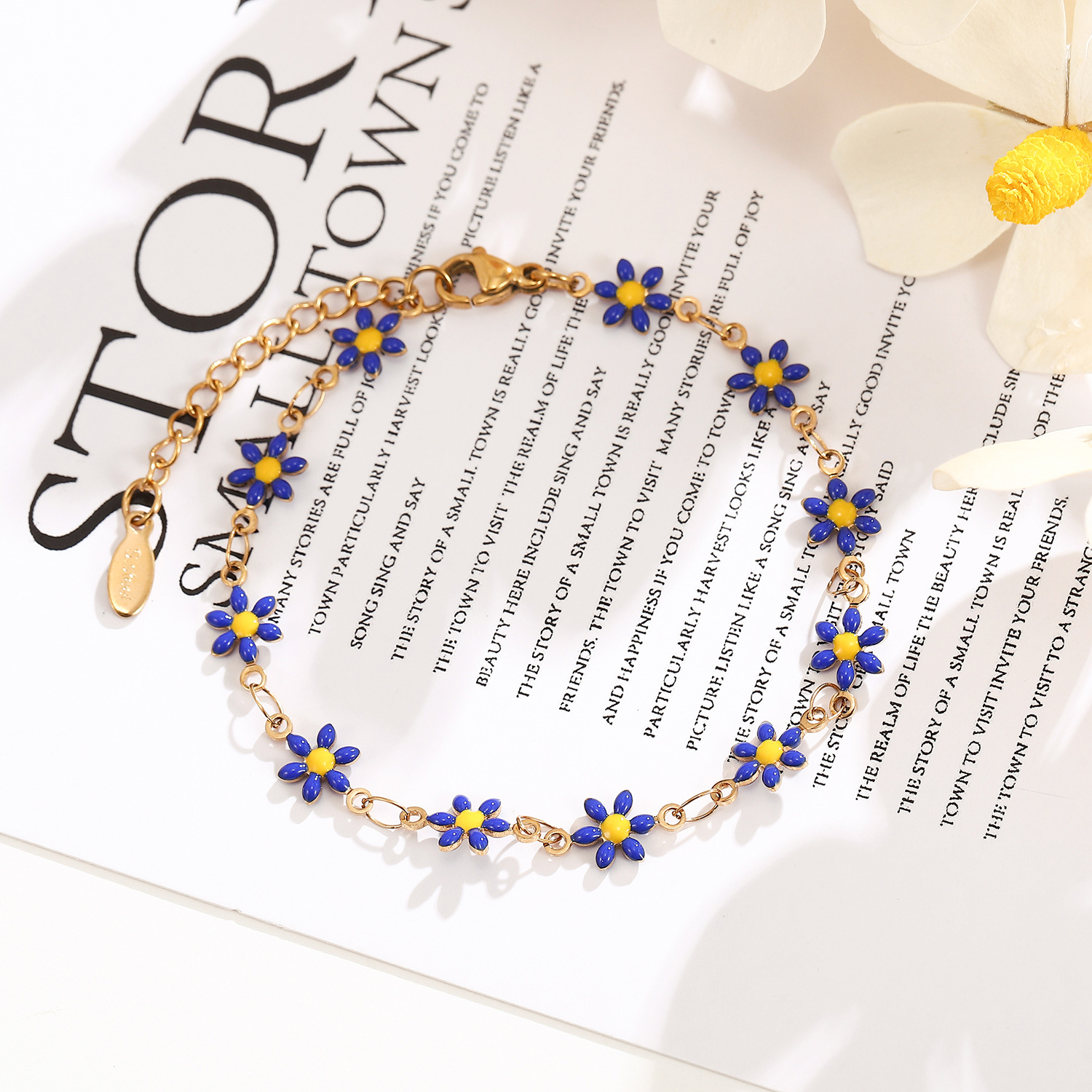 Flower Pattern Women's Gender Elegant Flower Stainless Steel Plating Bracelets