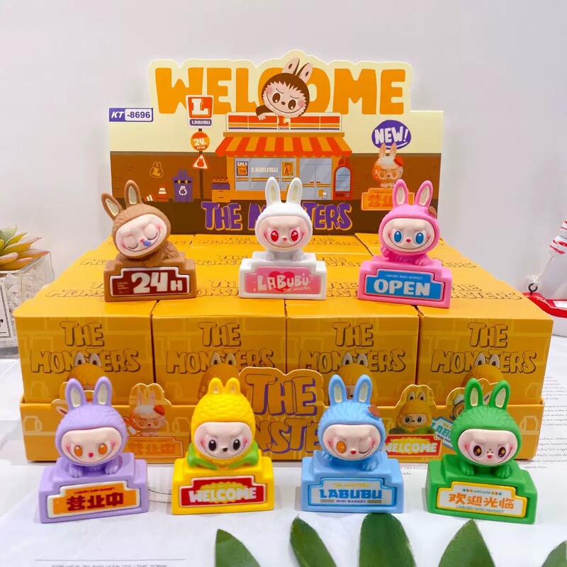 Labubu 漫画植毛フィギュアブラインドボックス高価値かわいいミニ人形デスクトップ装飾モデルギフト|undefined