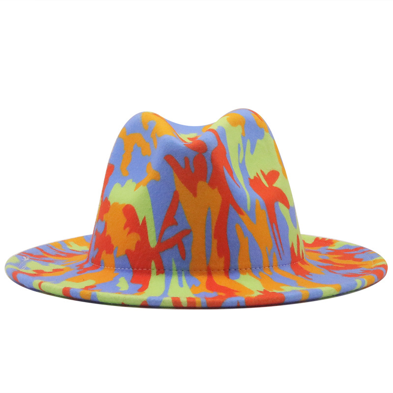Fashion Clown Big Brim Wool Felt Hat display picture 8