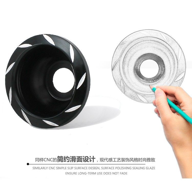 Coche eléctrico scooter accesorios de modificación de la motocicleta anti-colisión CNC tenedor delantero decoración de la taza Amortiguador delantero tallado taza anti-caída