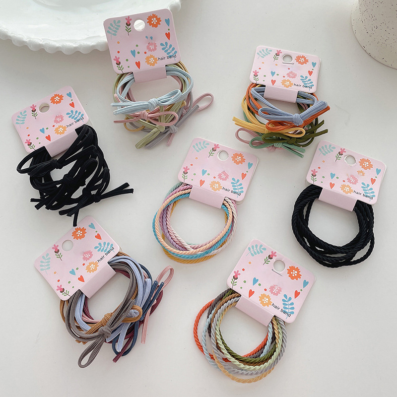 Cuerda de pelo ins estilo chica banda de pelo cuerda de pelo básico durable estilo coreano Internet celebridad temperamento simple banda de goma corbata accesorios para el cabello