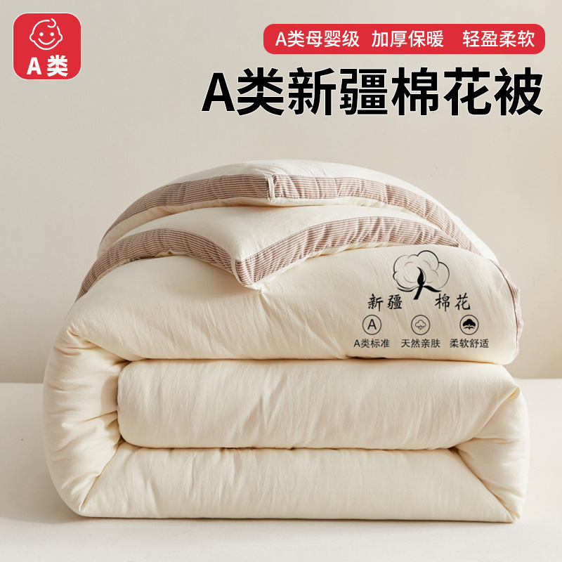 Class a Maternal and Infant-Grade Xinjiang Cotton Quilt, Thickened Spring and Autumn Quilt, Winter Quilt Core, Cotton Batting for Home Use, Wholesale