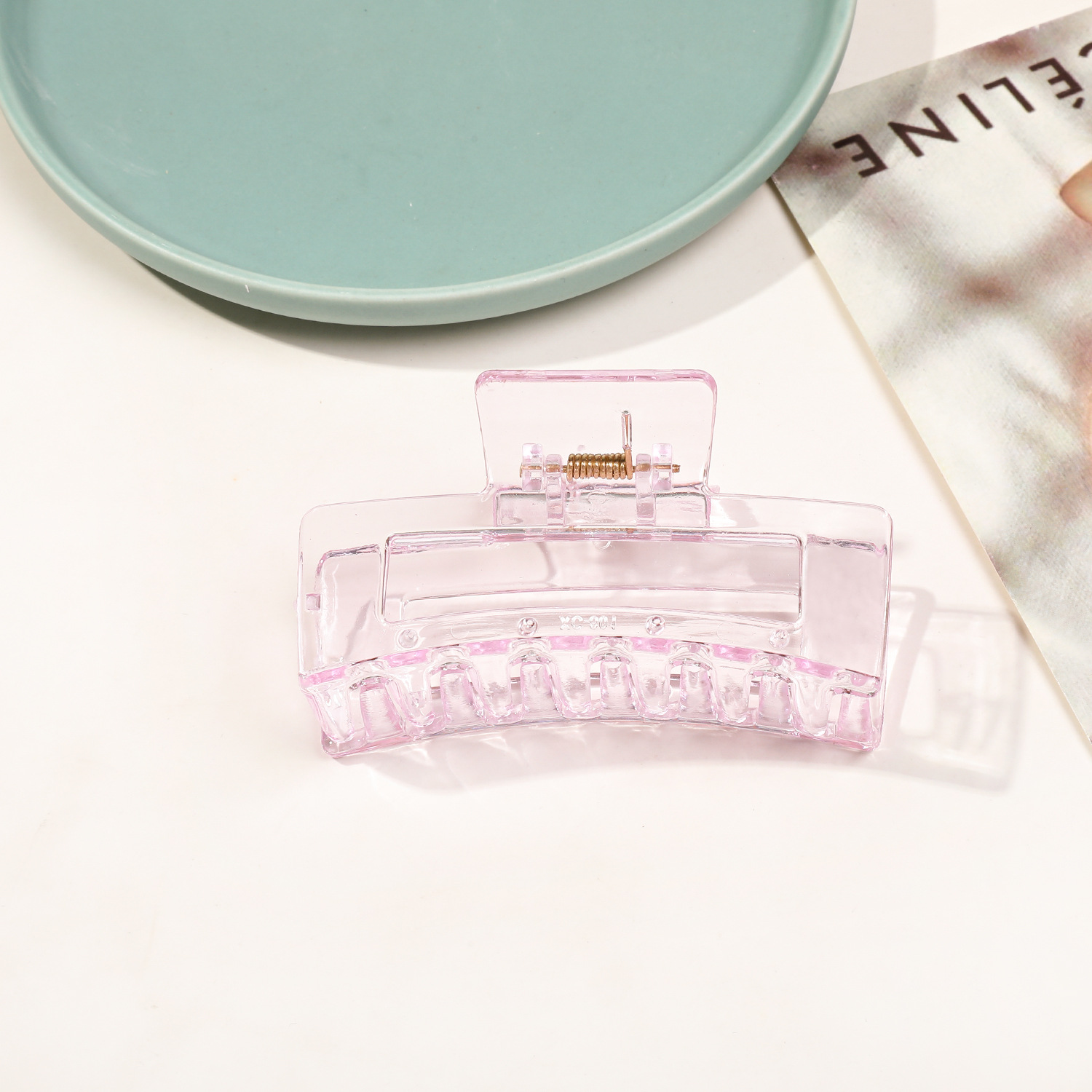 8.5cm 사각투명보라색 97