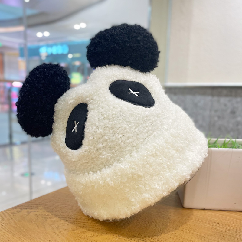Panda Wool Hat Black