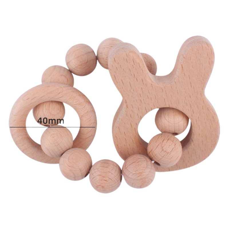 Nuevo bebé suministros de dibujos animados animal pájaro elefante teether juguete calmante bebé haya pulsera molar