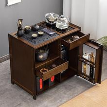 移动茶桌茶台实木茶水柜现代简约功夫茶边几烧水一体茶具套装小型