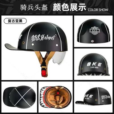 Motosiklet kaskı (dəbilqə) – Certified Helmet for Women and Men - retro-matte-black-m