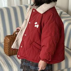 女童加绒棉服秋冬季2025新款女宝宝夹棉外套冬款保暖棉衣儿童棉袄
