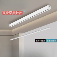 明装款电动晾衣架智能遥控声控阳台升降照明侧装单杆晾衣机双杆