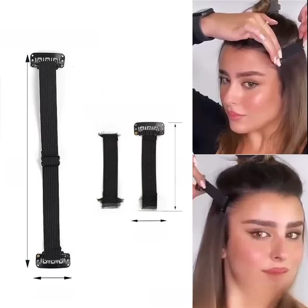Black Adjustable Face Tightening Headband 1.5cm Bb Clip V-shaped Face Landing Band Anti-wrinkle Elastic Band