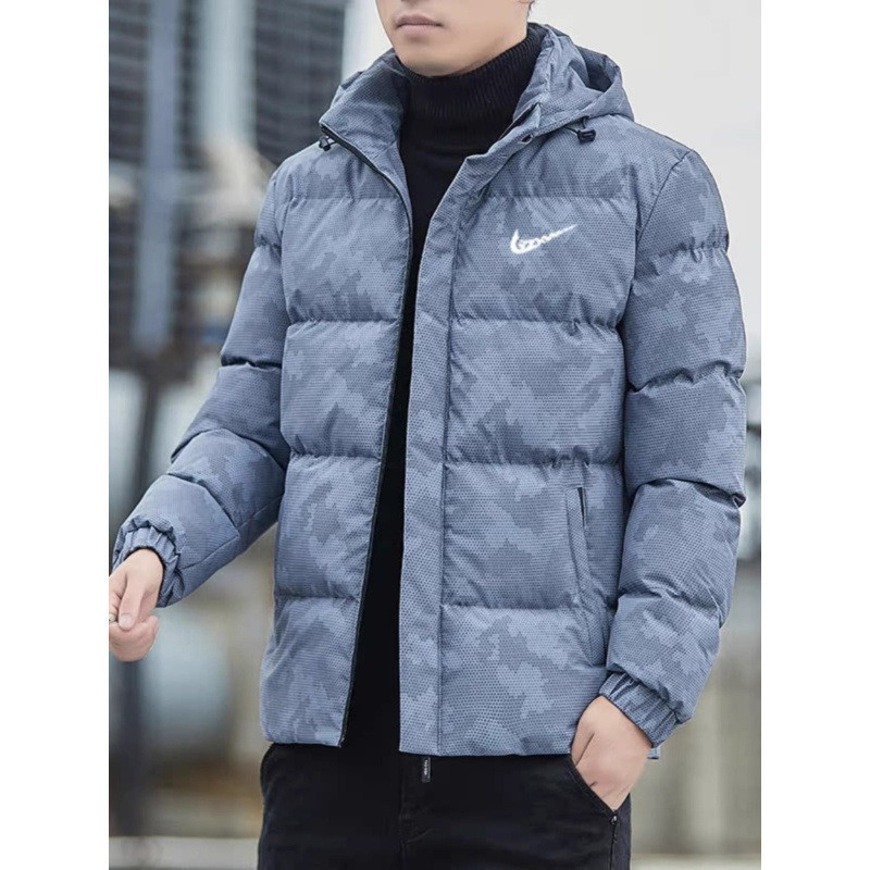 (2개) 트렌디 한 브랜드 가을과 겨울 다운 코튼 패딩 재킷 남자의 2024 새로운 패션 두꺼운 코튼 패딩 의류 따뜻한 방한 코튼 패딩 코트 후드 재킷