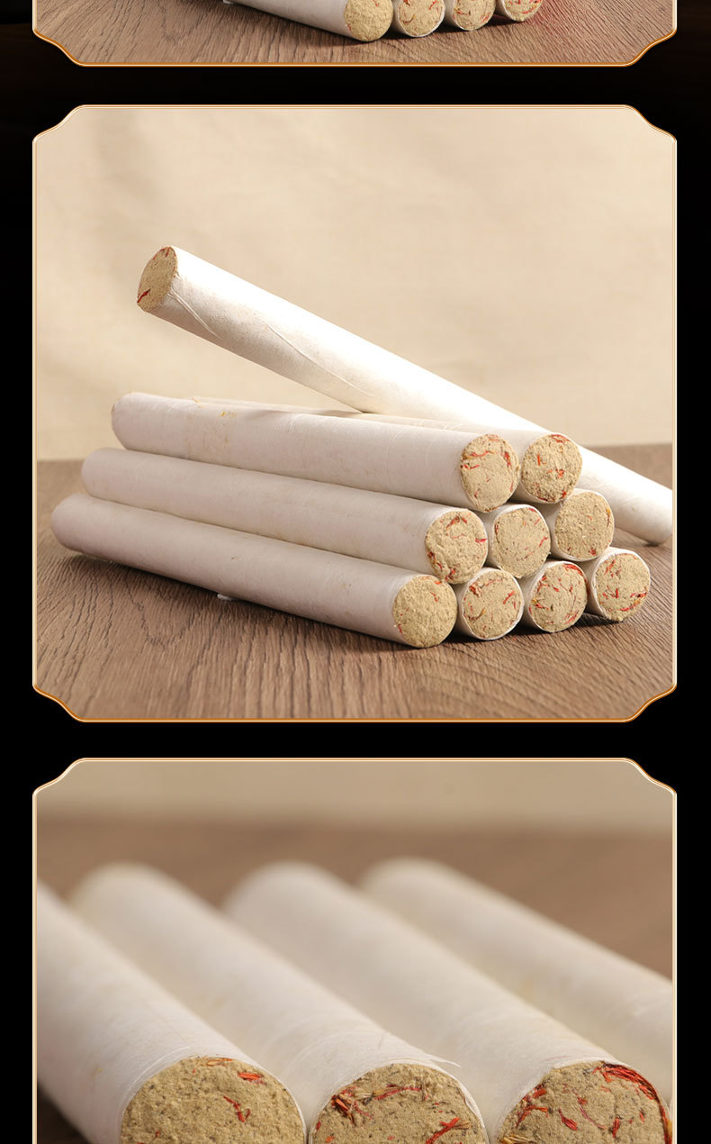 Safflower Moxa Stick Honghua Ai Tiao Warming Moxibustion Roll for Home and Studio Use specifications