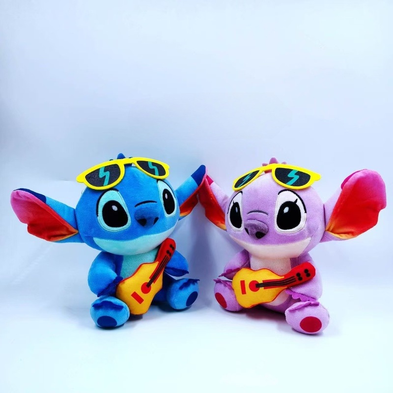 Stitchスティッチぬいぐるみキーホルダーぬいぐるみギタースケートボード星間宝物ブルーモンスター人形|undefined