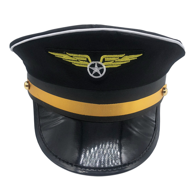 Sex lingerie stewardess policewoman sexy nightclub performance role play color embroidered navy hat party accessories