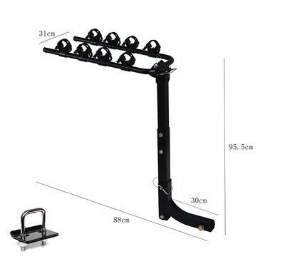 Avtomobil üçün arxa qoşqu, metal velosiped baqaj daşıyıcısı, universal qatlanan