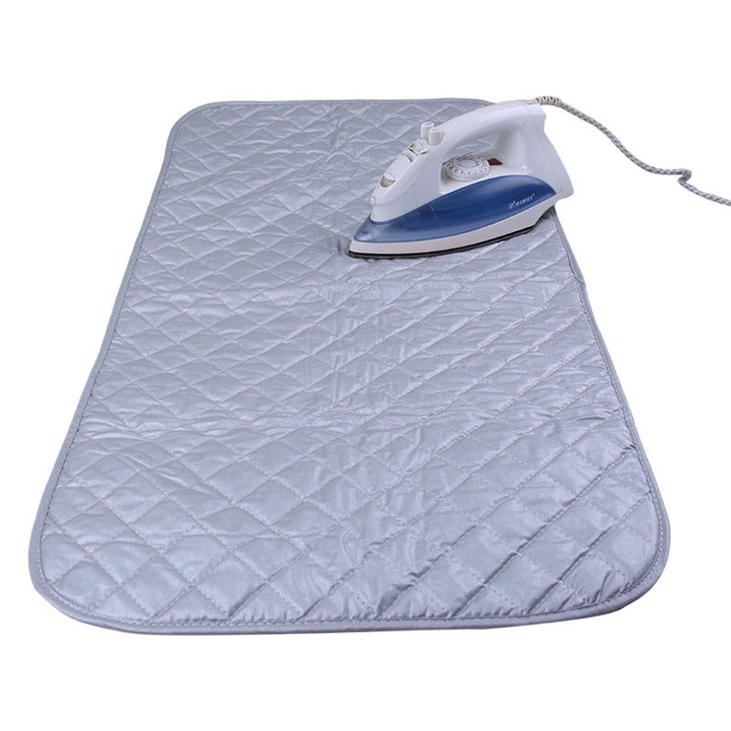 Algodón engrosado recubierto de plata tabla de planchar hogar plegable portátil tabla de planchar viaje hotel dormitorio escritorio almohadilla de planchado
