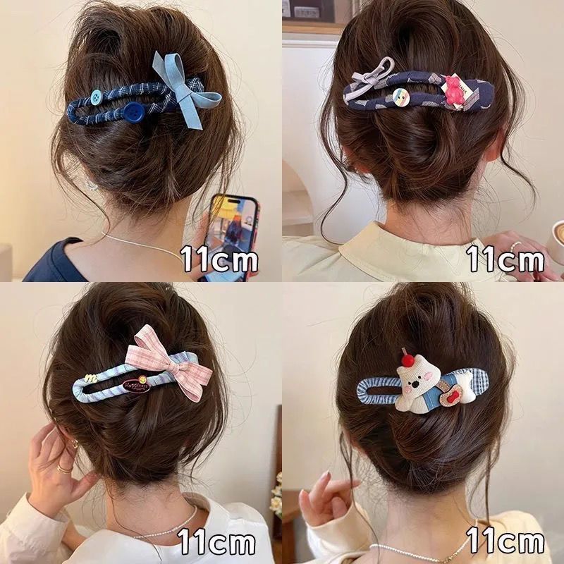 女性の後頭部用のかわいい犬のヘアピン 2025 新しいホットスタイルのハイエンドヘアピンカモノハシクリップ漫画の頭飾り|undefined