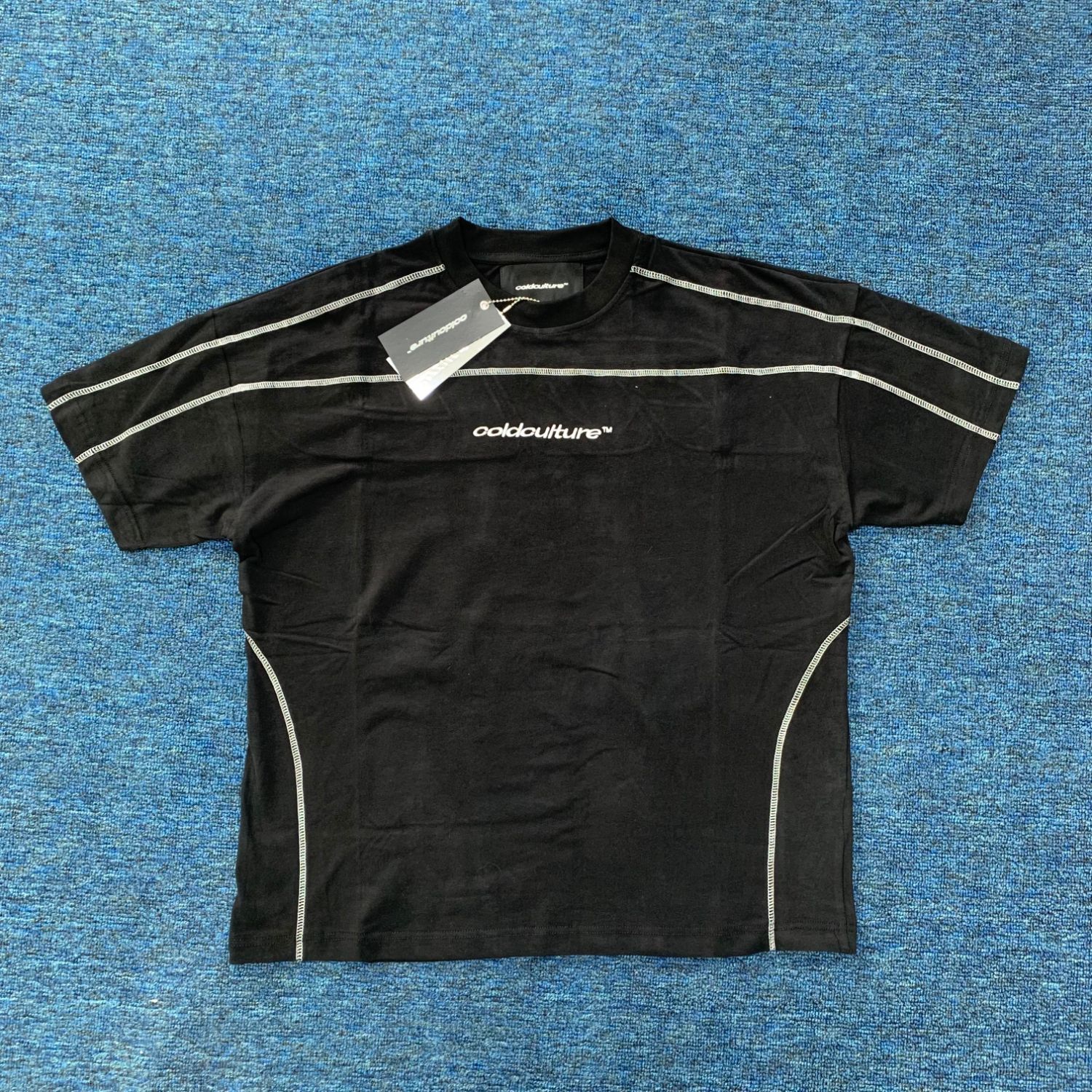 Coldculture T-shirt Logo Contrast Stitch Black