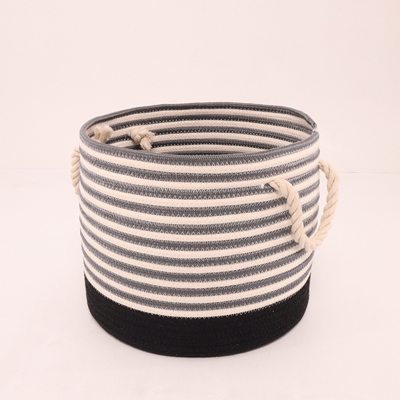 北欧家用落地折叠脏衣篮衣柜衣帽间儿童玩具杂物棉线收纳筐批发