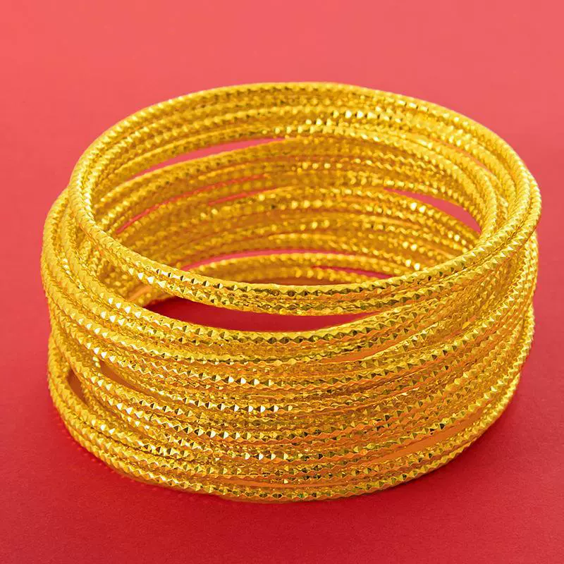 Прекрасный золотой браслет-катушка простой модный женский 2 мм многокруговой браслет
