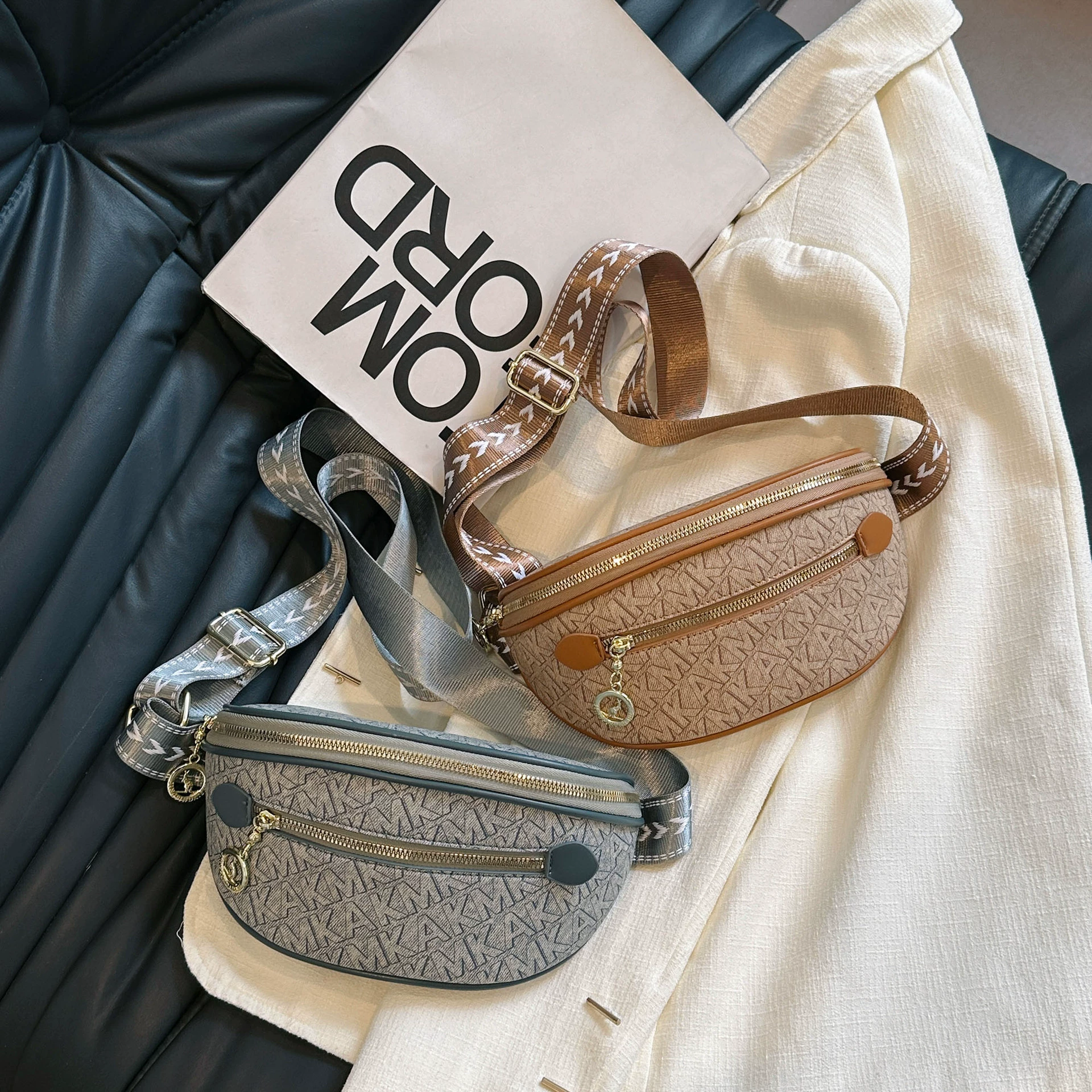 Chest bag, small bag for leisure, shoulder bag, belt bag, one-shoulder bag, internet celebrity