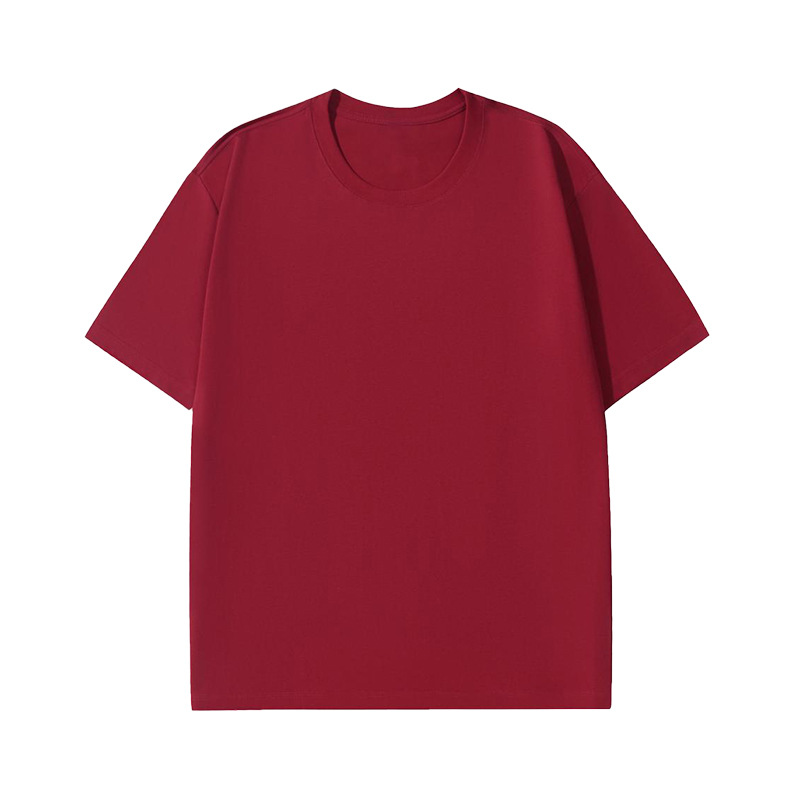 300 gramos de peso pesado suelto ropa de trabajo de marca de moda de cuello redondo suelto camiseta cultural de equipo de manga corta logotipo de algodón personalizado camiseta