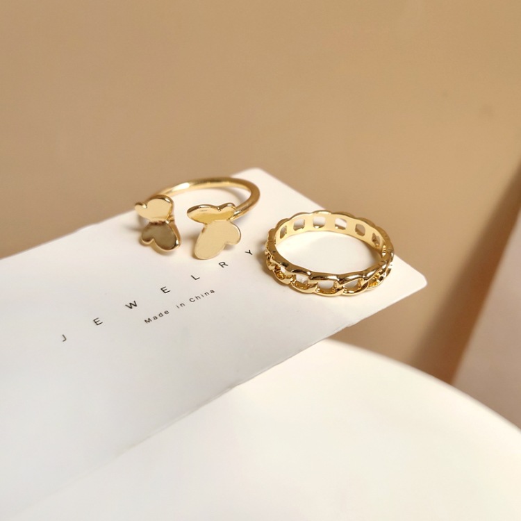 1 Pair Fashion Butterfly Alloy Women's Rings display picture 2