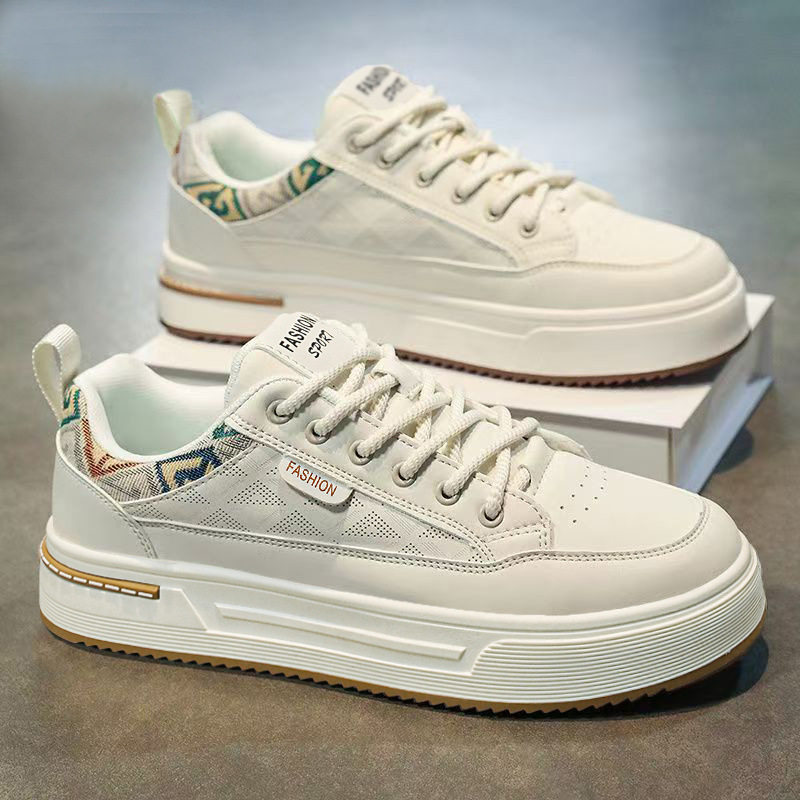 Giày sneaker trắng nam cổ thấp, nhẹ nhàng thoáng khí, phong cách retro dễ phối đồ — R 565m Trắng, R 565m thẻ