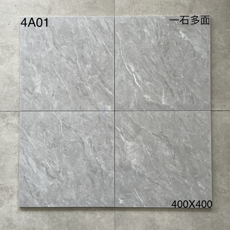 キッチントイレの床タイル400x400滑り止め耐摩耗性床タイルバルコニータイル浴室模造古煉瓦グレー|undefined