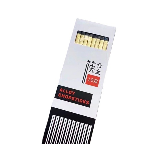 Manufacturer wholesales hotel household alloy chopsticks, non-slip, not prone to mildew, sterilizable chopsticks, 10 pairs