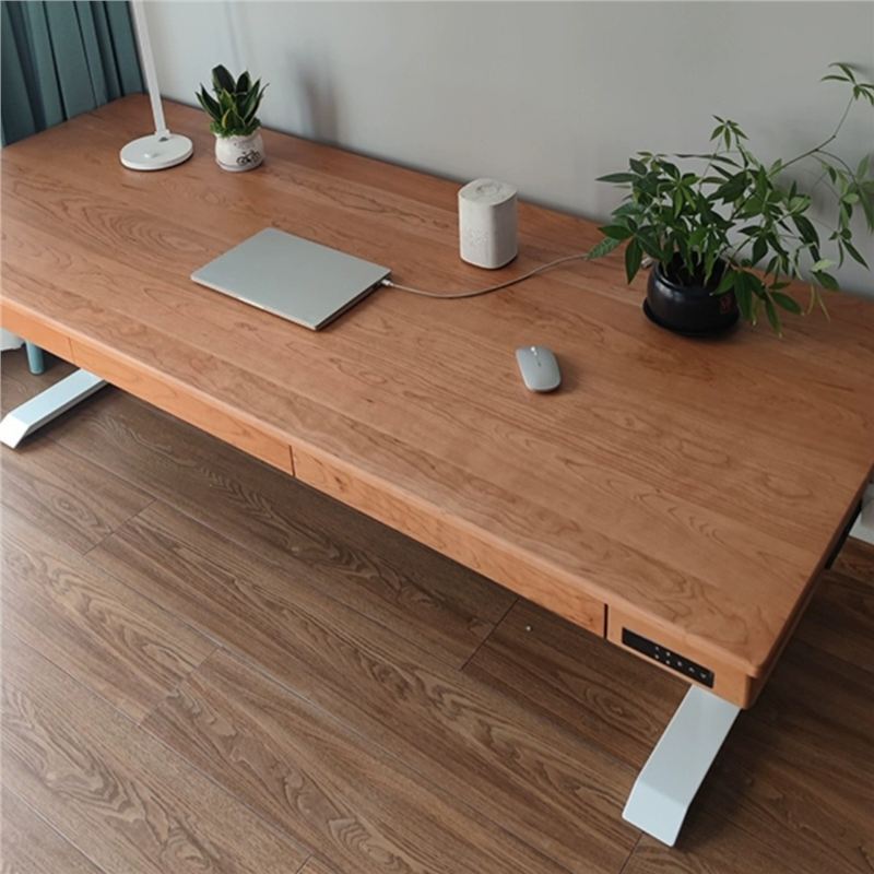 Solid Wood Electric Lift Table Cherry Wood Gaming Table Black Walnut Study Computer Table Workbench Study Study Table Solid Wood Electric Lift Table Cherry Wood Gaming Table Black Walnut Study Computer Table Workbench Study Study Table