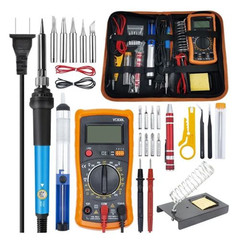 220V 110V 60W Adjustable Temperature Electric Iron with Multimeter Combo Set Repair Tools Including Hot Welding Pen