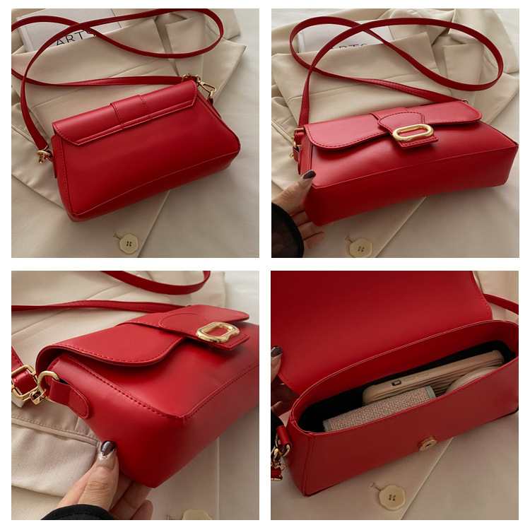 A casual and stylish small bag for women, a new 2024 fashion single-shoulder underarm bag, a retro and fashionable commuting crossbody small square bag undefined