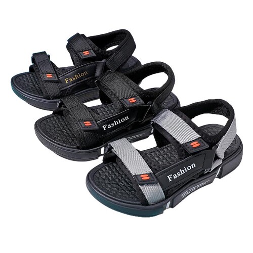 2025 new children's shoes, children's beach sandals, fashionable summer velcro, medium and large children's casual outdoor breathable sandals