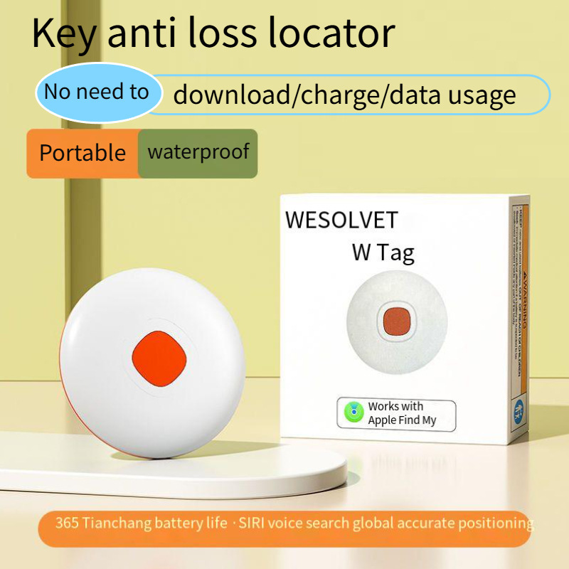 Apple Anti-Lost Device Findmy Bluetooth Waterproof Wtag for Locating and Tracking Luggage, Backpacks, and Keys
