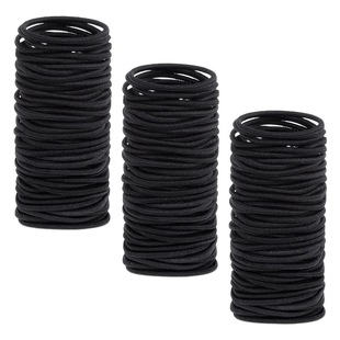 Basic Black 4mm High Elastic Rubber Band Hair Rope Seamless Hair Ring Women's Hair Accessories Tie Rope diy Accessories Headwear