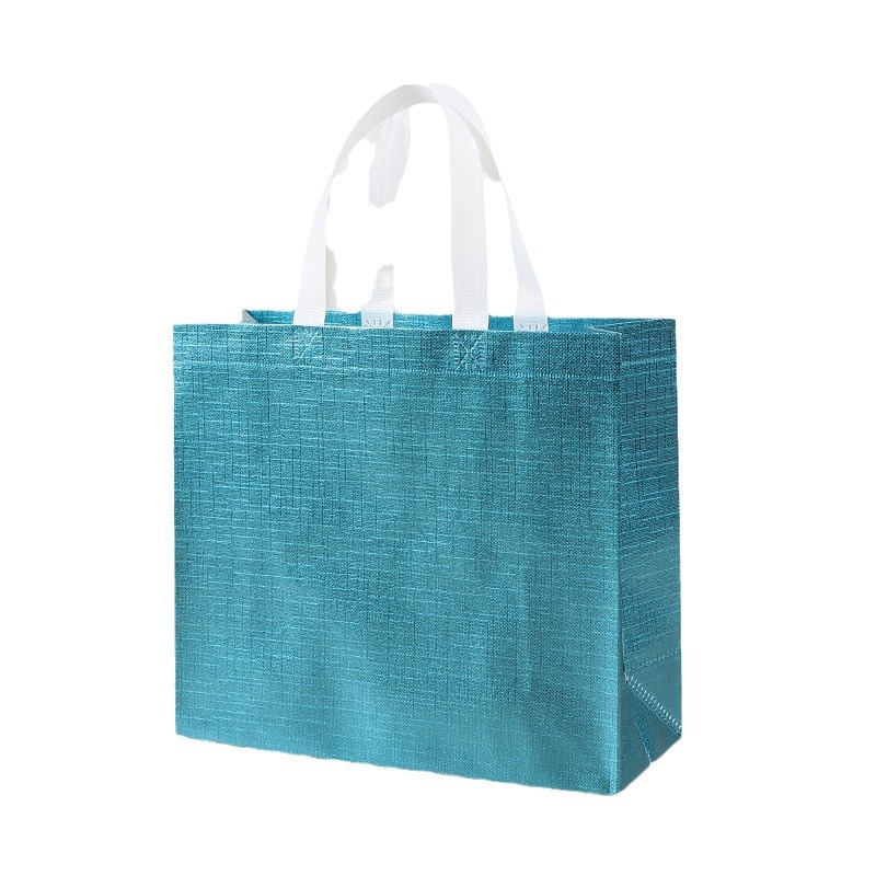 Bolsa no tejida láser, película recubierta de color, tela no tejida, bolsa de regalo de dulces de boda, ropa de mujer, ropa para niños, bolsa de compras, logotipo impreso