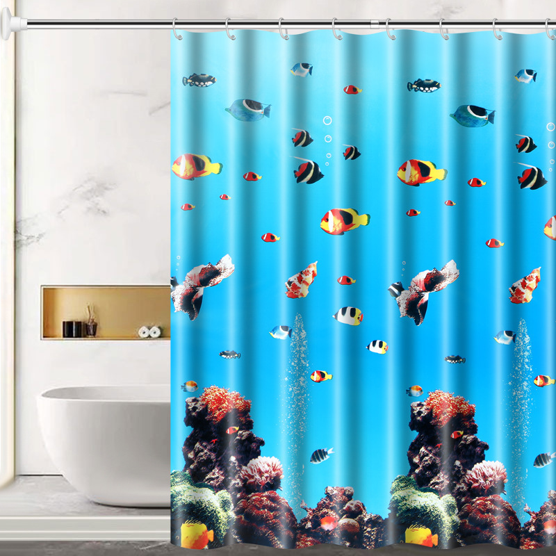 Manufacturer Wholesale Peva Shower Curtain Bathroom Curtain Shower Curtain Curtain Bathroom Partition Curtain Waterproof and Mildew-Proof Hanging Curtain Cloth