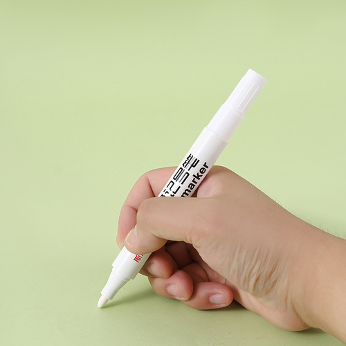 Snier white marker tire oily marker pen waterproof quick-drying single-head large-capacity paint pen