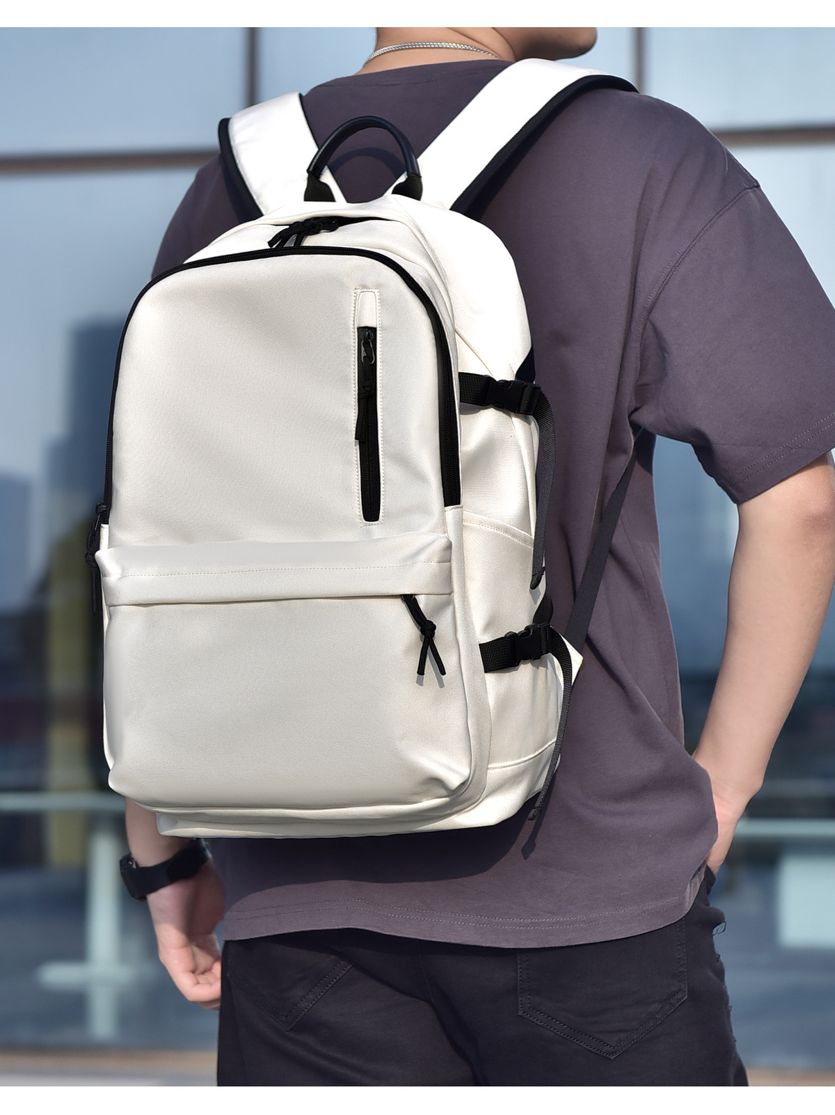 Einfarbig Lässig Täglich Rucksack Für Damen display picture 3