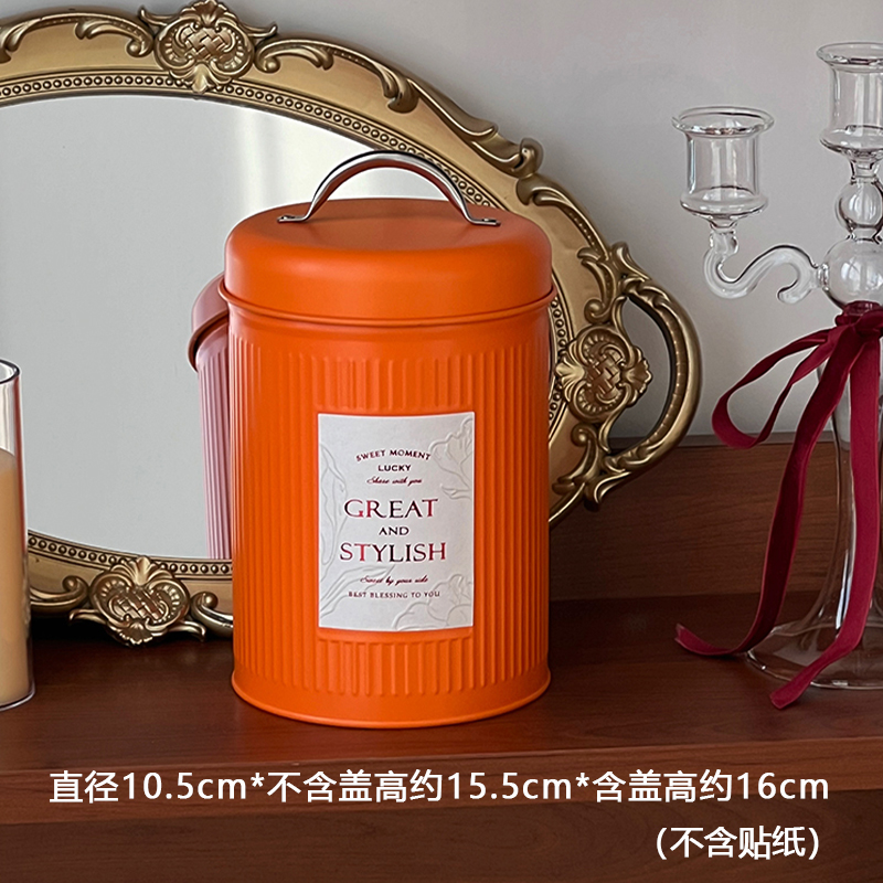 1 lata de hierro portátil naranja - se muestra en la figura