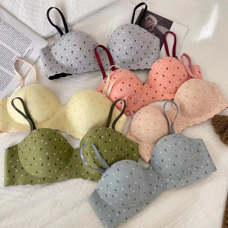 One-Piece Wholesale Seamless Push-Up Bra for Women, Wireless Bra, Light Gray, Southeast Asia