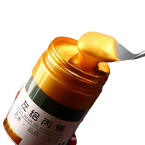 Buddhist silver metallic paint wall painting hand-painted shoes fluid painting pearlescent paint wholesale gold acrylic paint