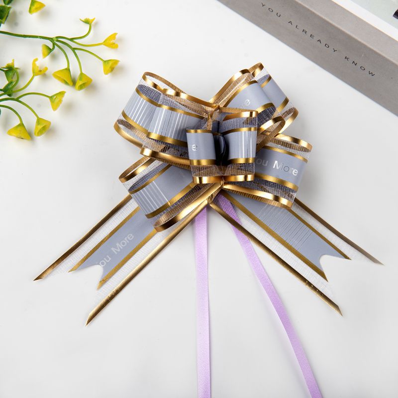 Transfronterizo amazon 30 cinta mediana confesión hilo de nieve arco mano tire flor regalo embalaje carta tire