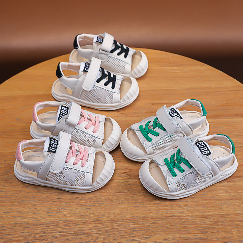 Sandalias para niños 2025, verano, punta cerrada, informales, para playa, suela suave, antideslizantes, ligeras, para niños y niñas