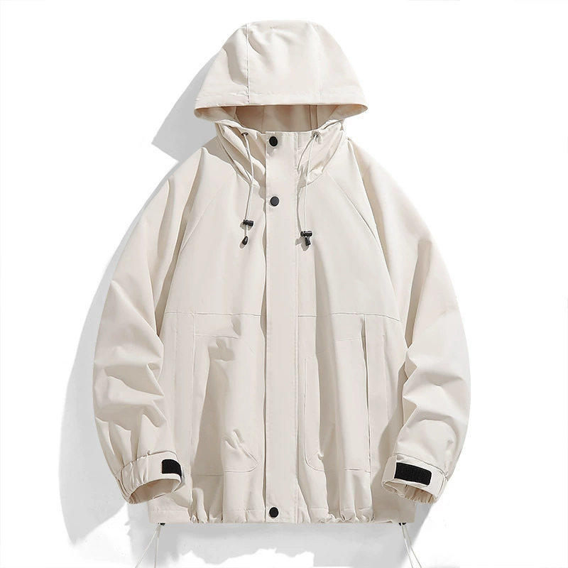 Autumn men's windproof waterproof universal jacket with hood, oversize