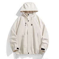 Autumn men's windproof waterproof universal jacket with hood, oversize